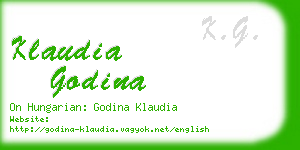 klaudia godina business card